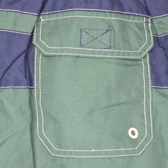 Caribbean Joe Mens Fairway Green Navy Blue Board Swim Trunks Shorts Size XXL - Picture 5 of 9